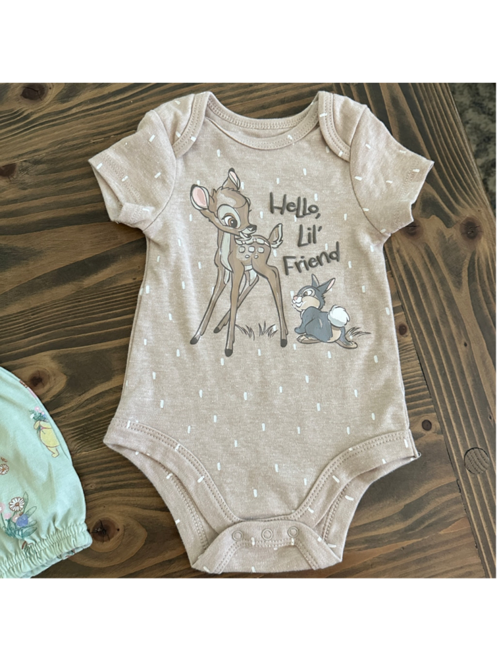 Baby Girl Clothing Lot 0-3 Months Disney Bambi Footie Dress Hat 6 Pc - Picture 3 of 12